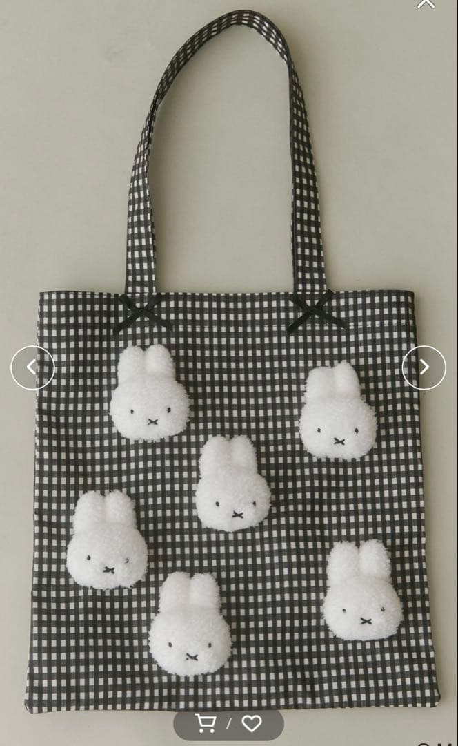 merry Jenny ギンガムもこもこミッフィートート