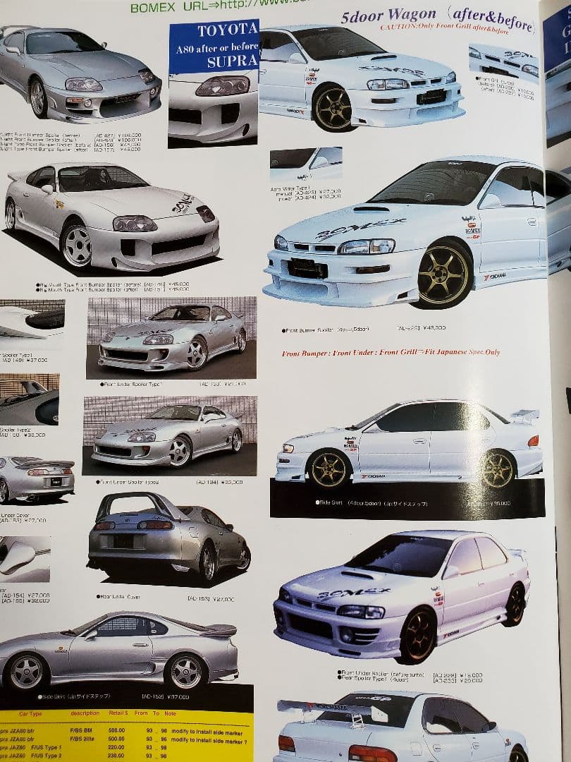 ☆超希少 入手困難 ワイルド·スピード BOMEX AEROPARTS カタログ