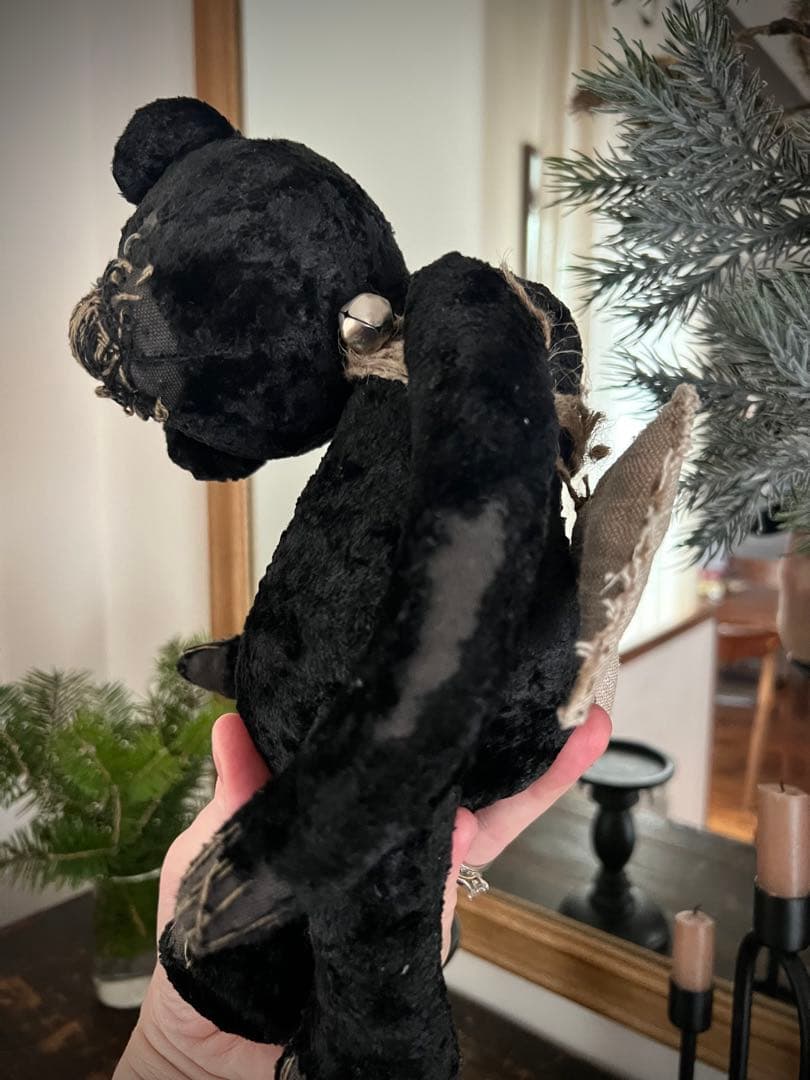 ビンテージ 黒いぬいぐるみ アンティーク人形