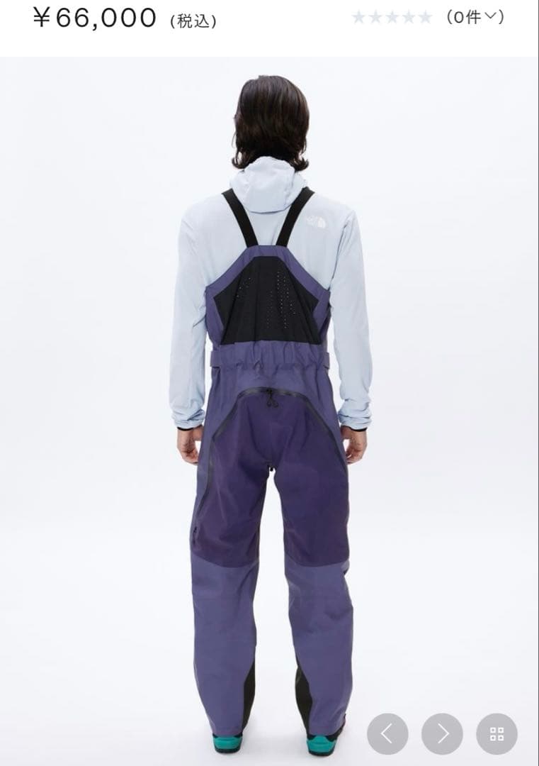 新品タグ付きノースフェイスハイブリッドシアアイスビブレディースハードシェル