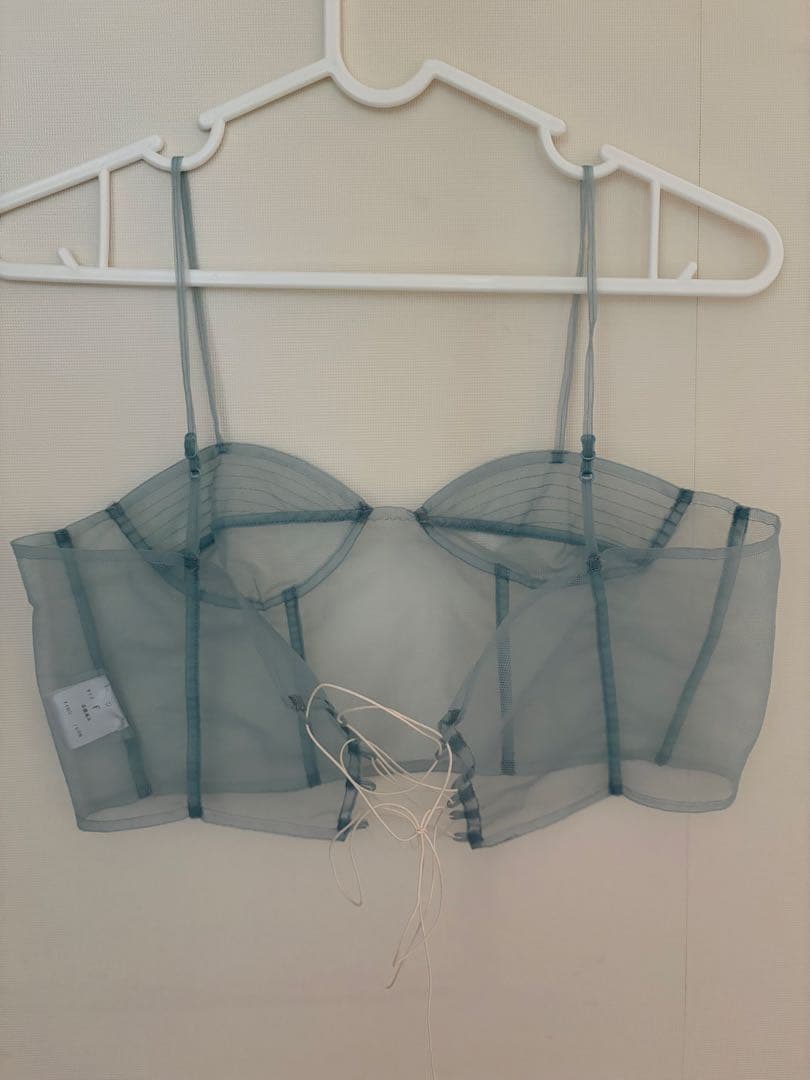 723 seven two three チュールキャミソール ペールブルー