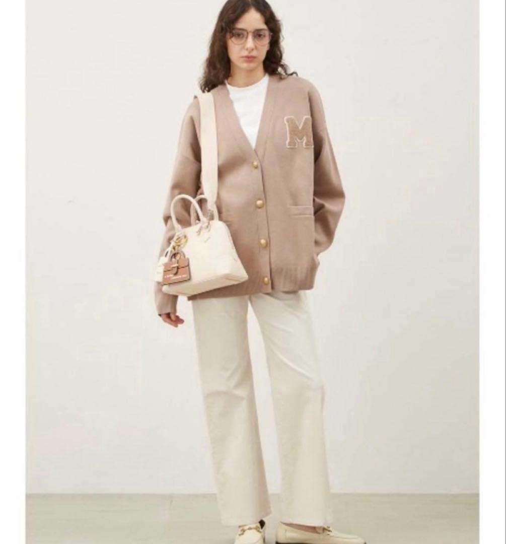 新品同様✨mila owen アップリケデザイン金釦Vネック ニットカーディガン