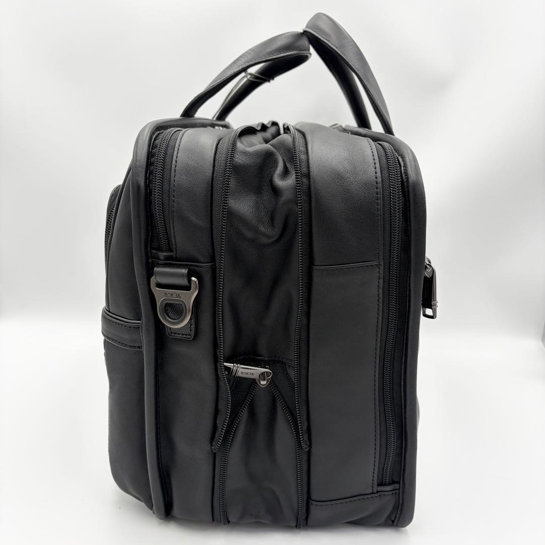 TUMI アルファ 2way ブリーフケース 黒 オールレザー メンズ 多機能