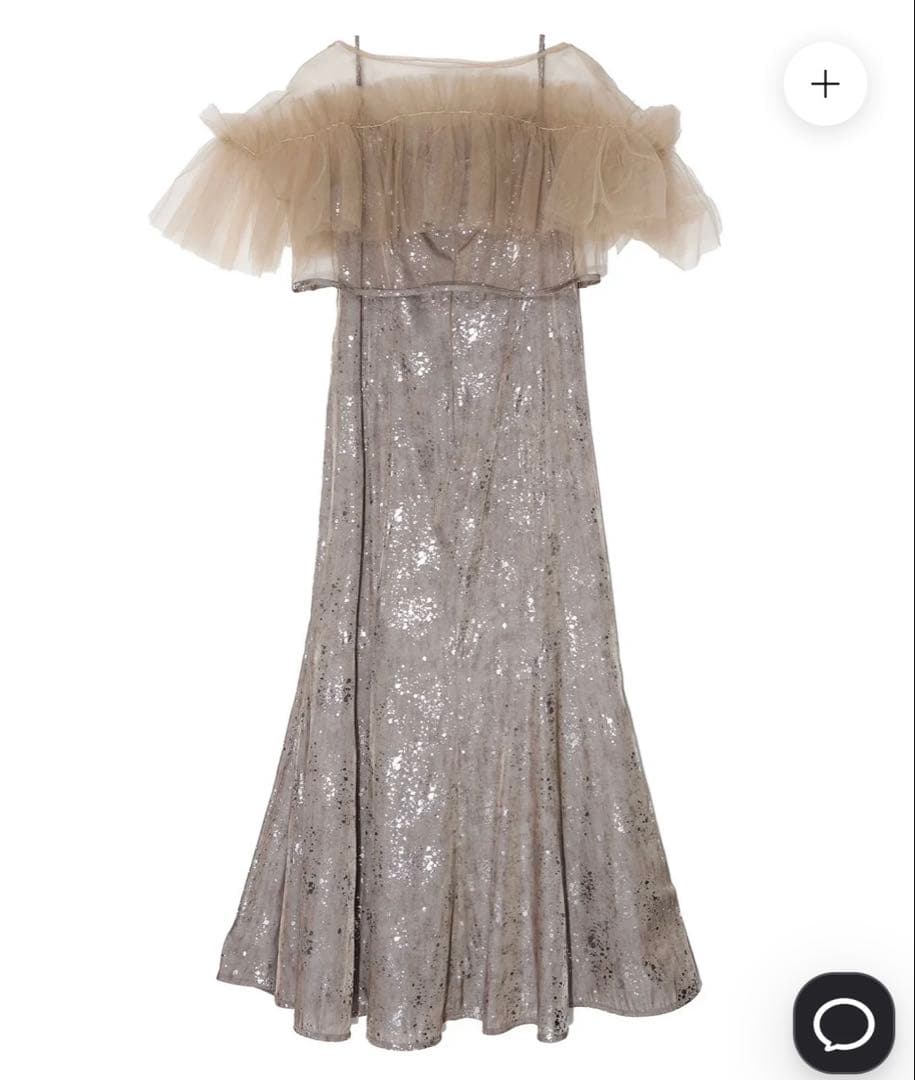 Leja チュールフリルボレロペイントマーメイドワンピースドレス