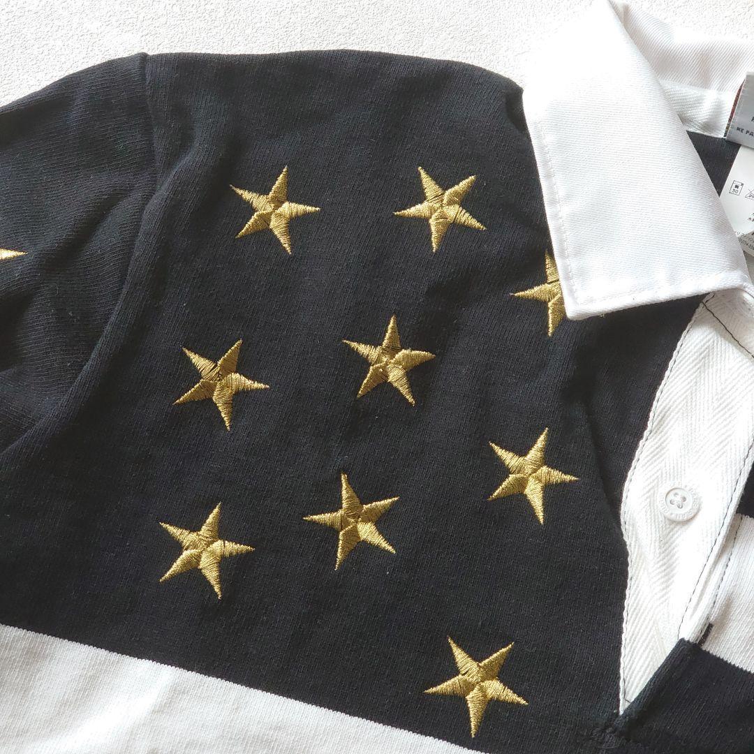 【別注】 BARBARIAN バーバリアン 星条旗 ラガーシャツ