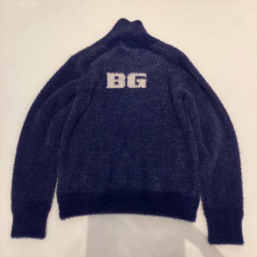 BRIEFING 新品　CL WS SHAGGY LOGO KNIT ネイビー