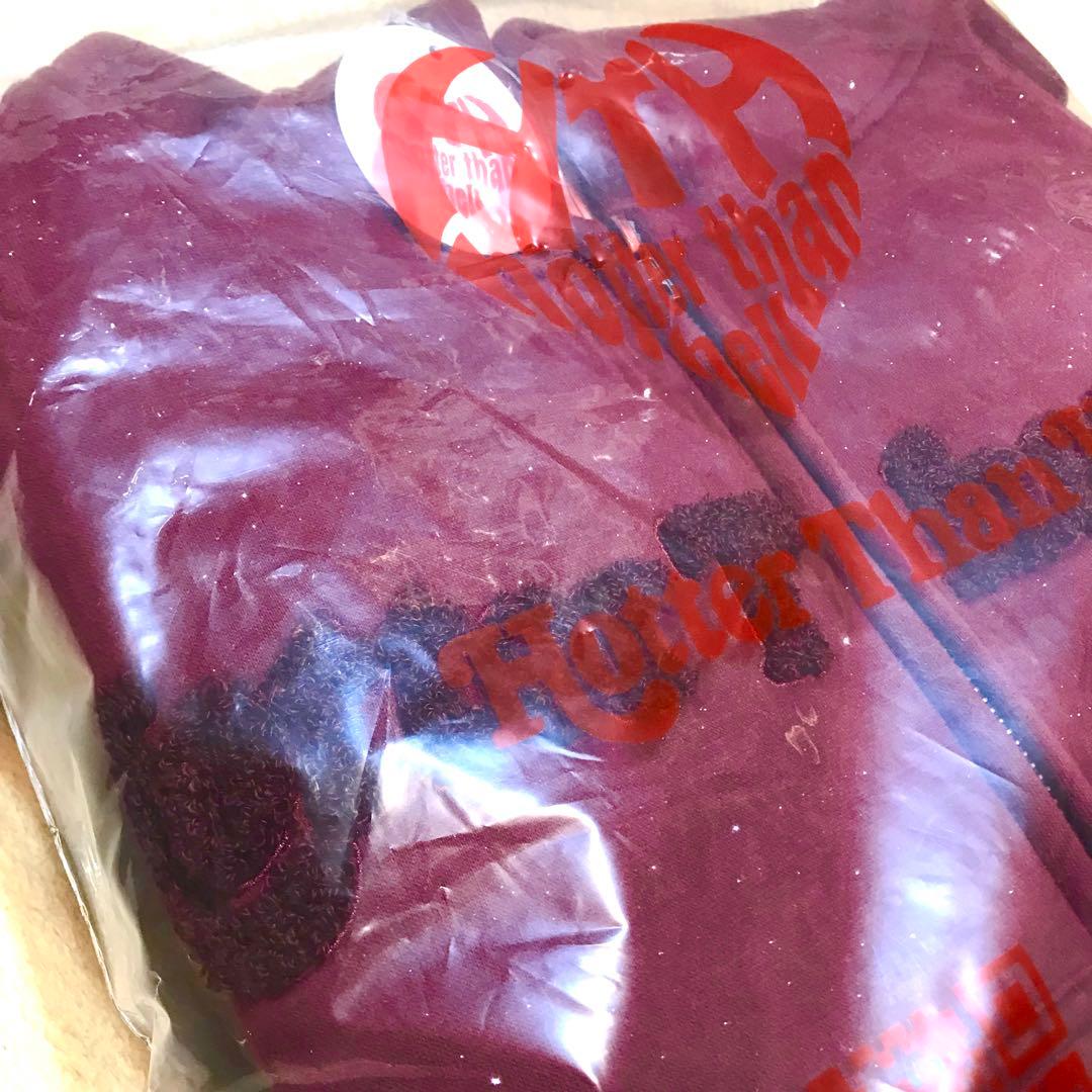 赤レンガ限定 HTH glitter heart logo 赤 パーカー