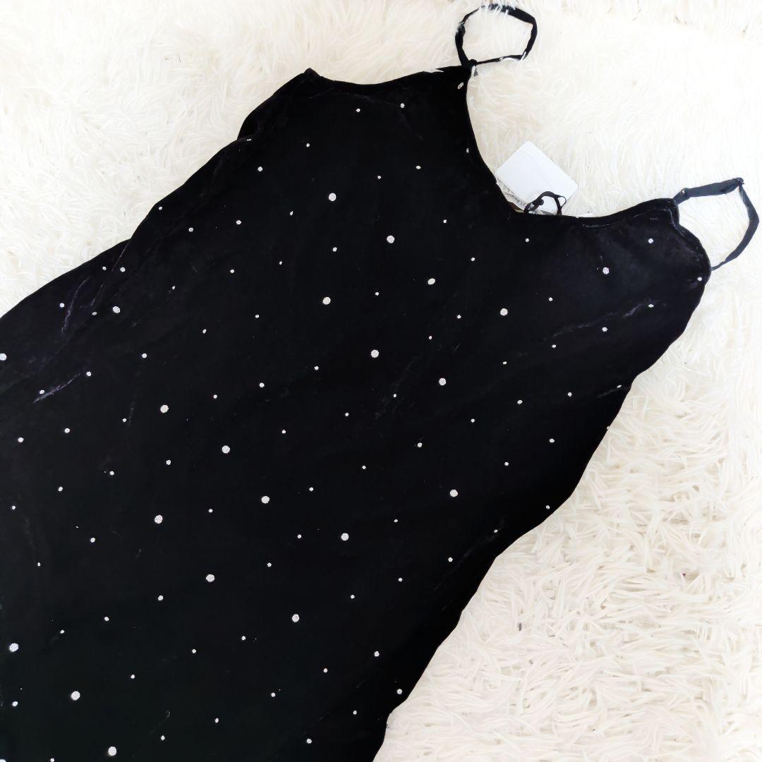 【新品】クチュールドアダム グリッターベルベットキャミドレス　サイズ36