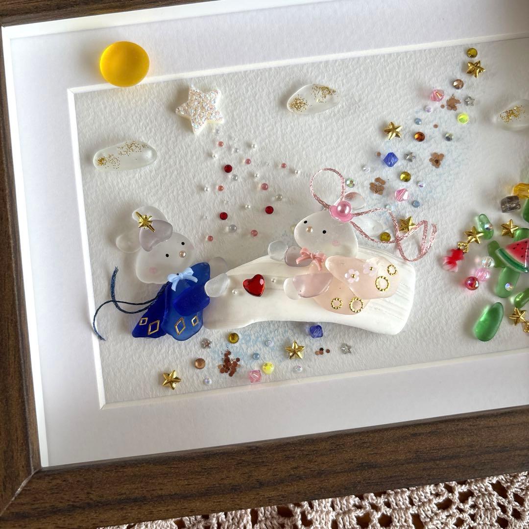 シーグラスアート❁七夕の出会い…♡❁