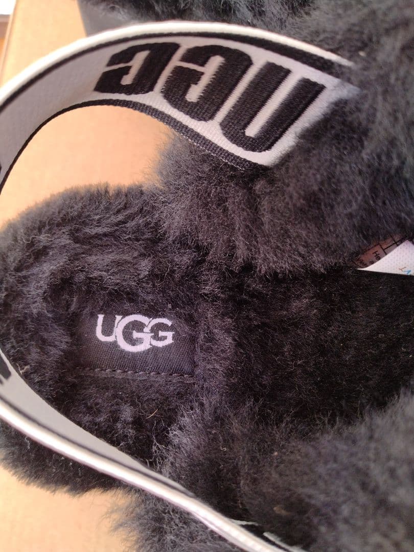 にんにん 正規品・新品 UGGファンケットブラック　厚底24cm