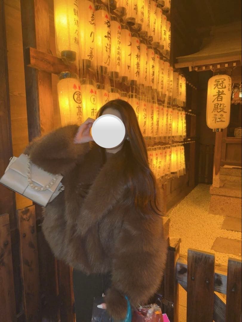 【美品】ZARA ブラウン ファーショートジャケット 高級感 2025年購入