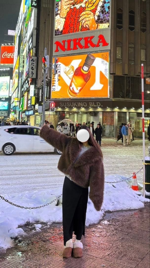 【美品】ZARA ブラウン ファーショートジャケット 高級感 2025年購入