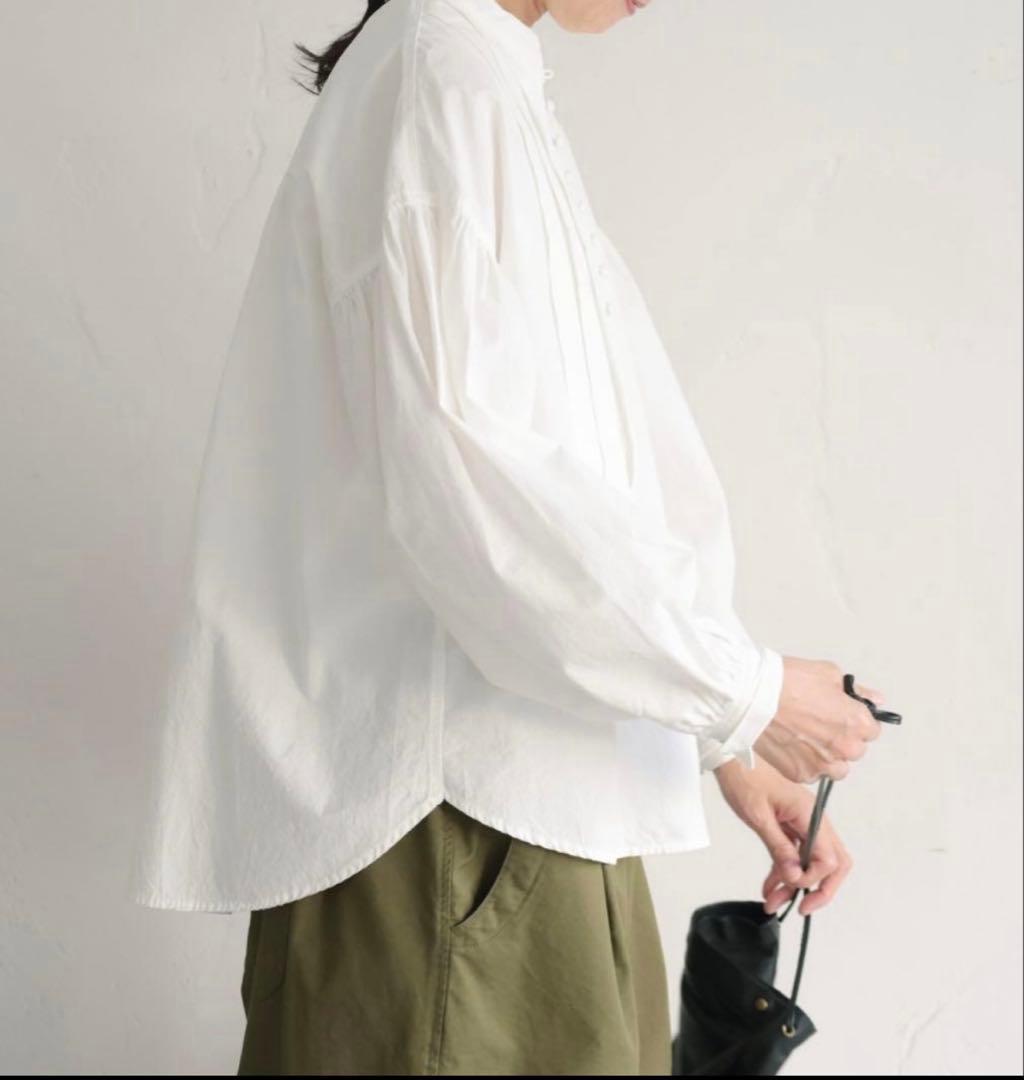 ソウルベリーブラウス　私のくるみ釦ブラウス　ホワイト　Ｍ