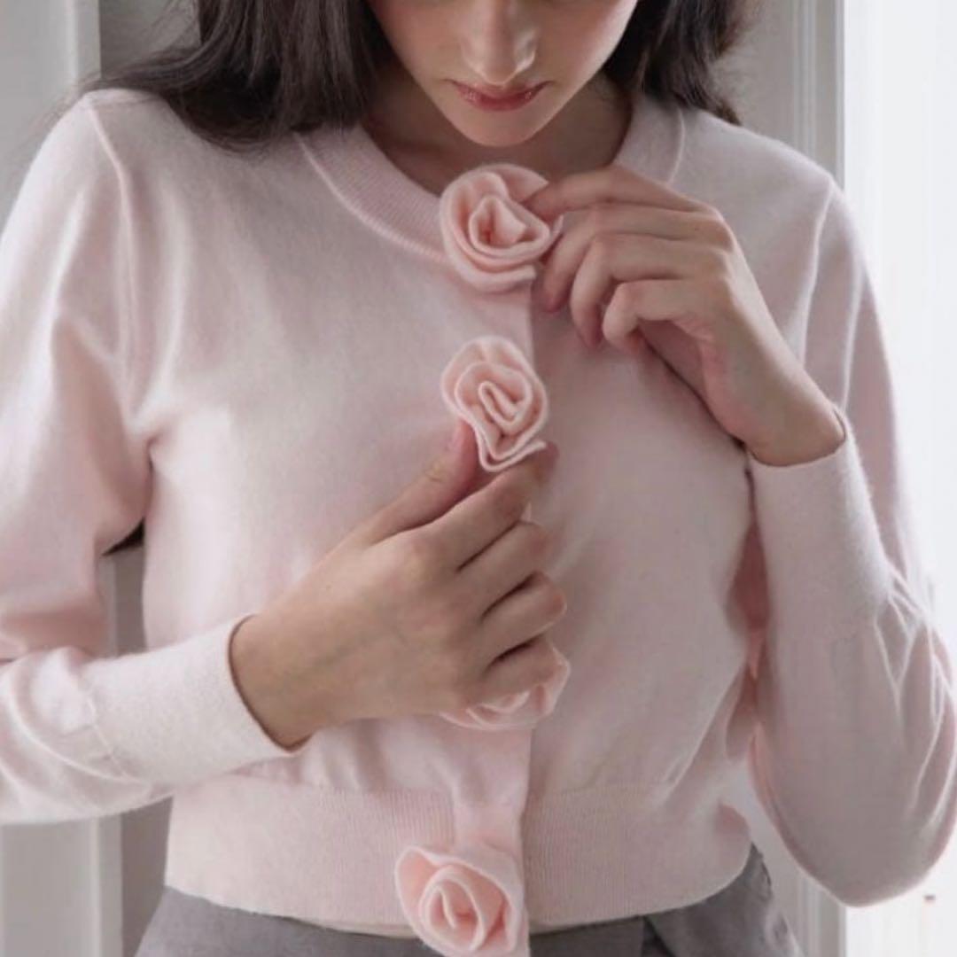 Treat Ürself ローズカーディガン pink