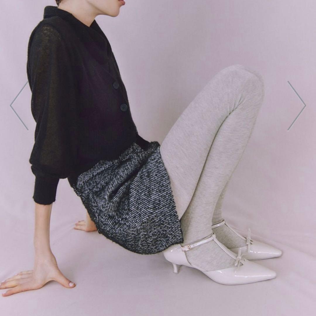 SNIDEL Tストラップリボンパンプス　シューズ