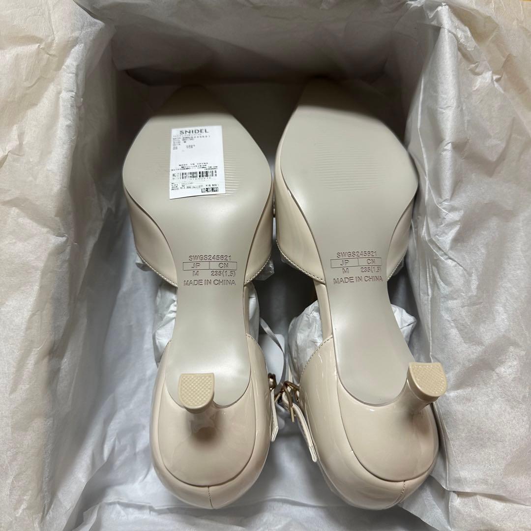 SNIDEL Tストラップリボンパンプス　シューズ