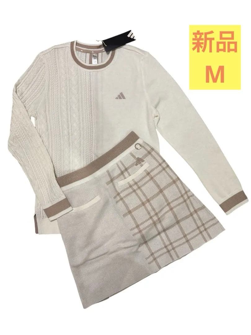 おぎこ adidasニットセットアップ セーター＆スカート秋冬M