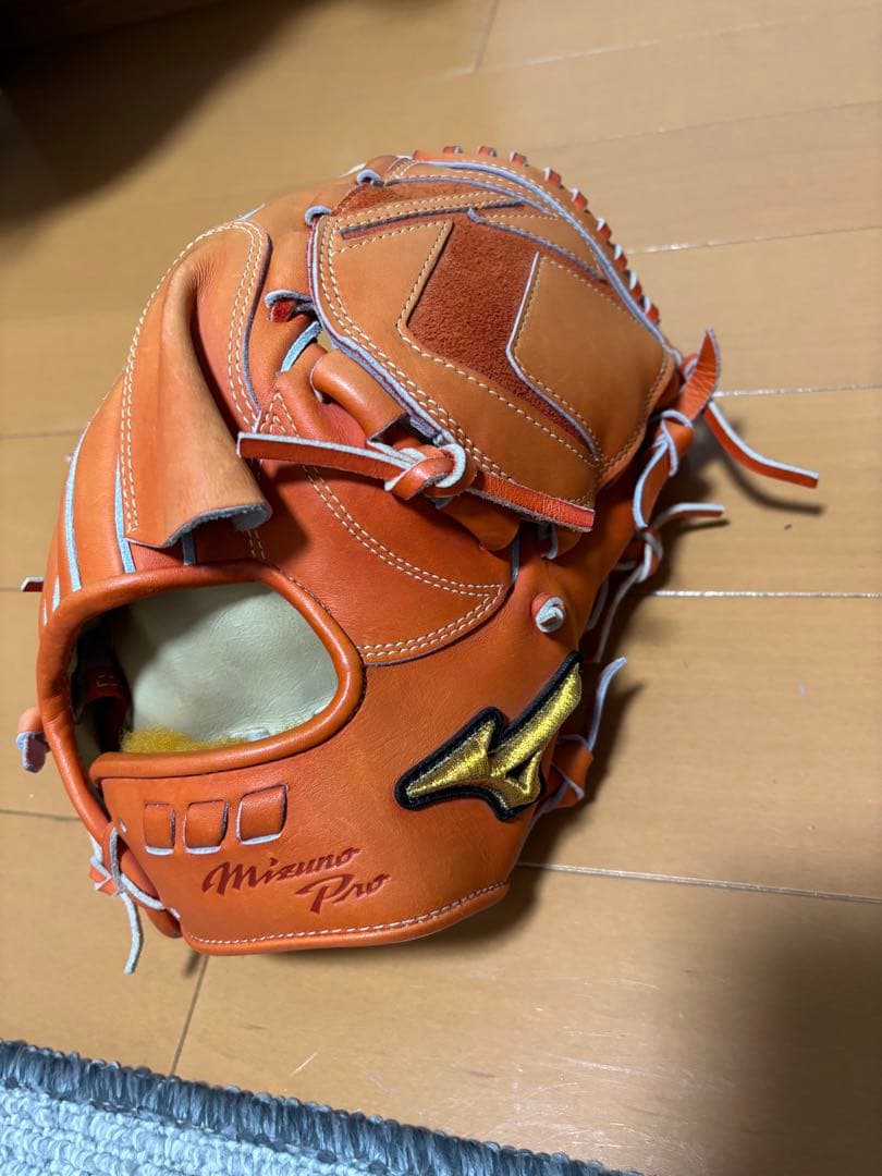 Mizuno Pro 硬式グローブ 投手用 オレンジ