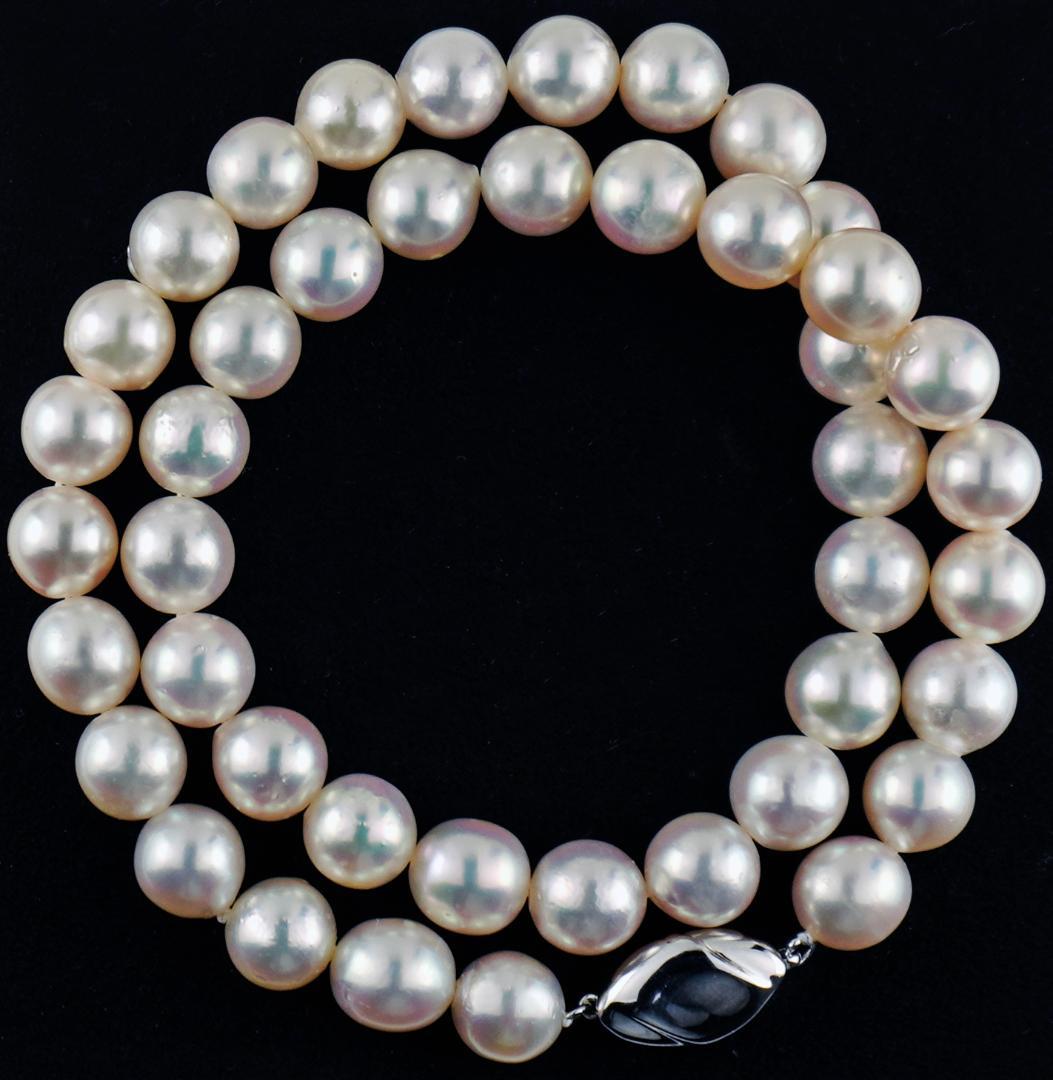 ふく様用 大粒あこや真珠9.0㎜～9.5㎜ネックレス鑑別ソーティング付き