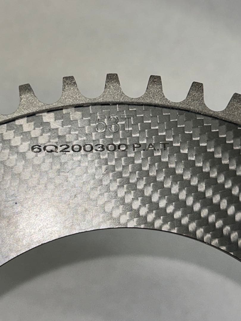 digrit カーボンファイバー チェーンリング 53T