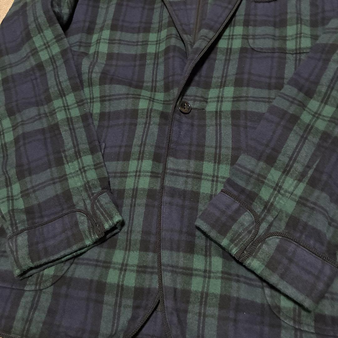 値下げ依頼ビームスプラス スモーキングジャケット 1ボタン L チェック