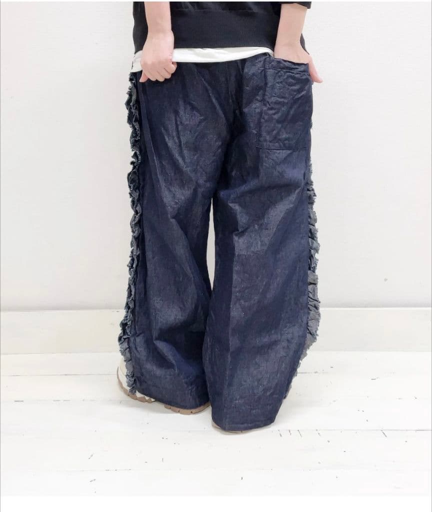 新品未使用！【Gauze#】インディゴビビアンパンツ