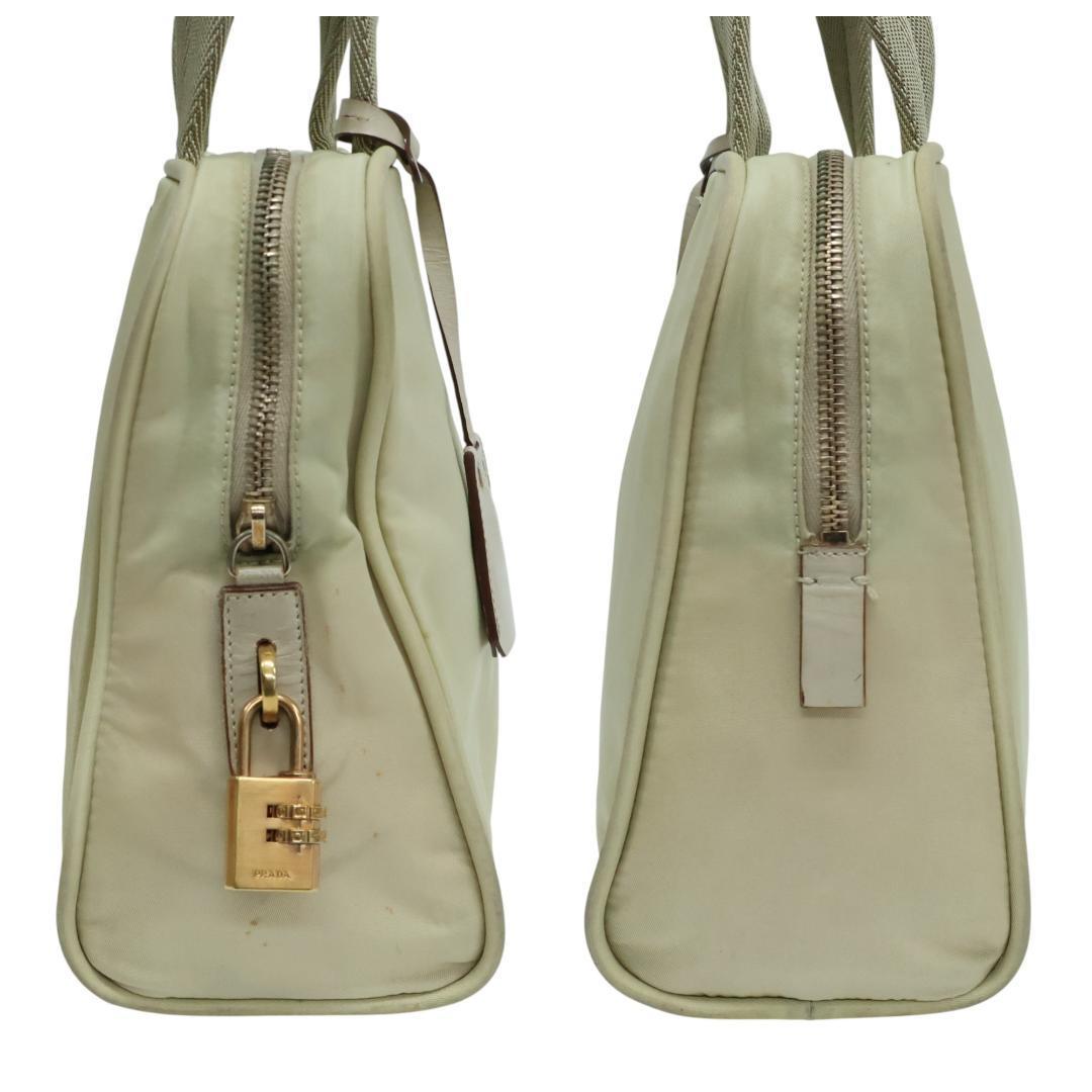 良品 PRADA プラダ ハンドバッグ 三角ロゴ 白タグ ナイロン 正規品