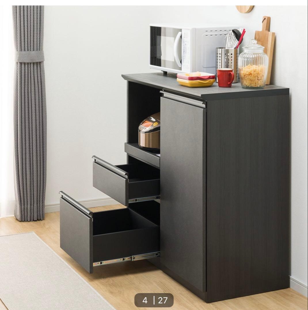 グレー カウンター 91cm幅　ニトリ　キッチンボード