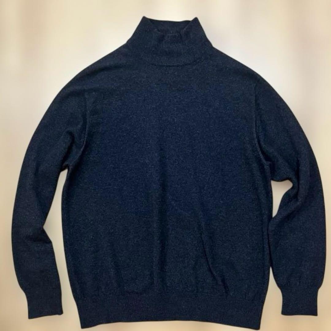 19.2万 クルチアーニ カシミヤ100％イタリア製モックネック50ダークグレー