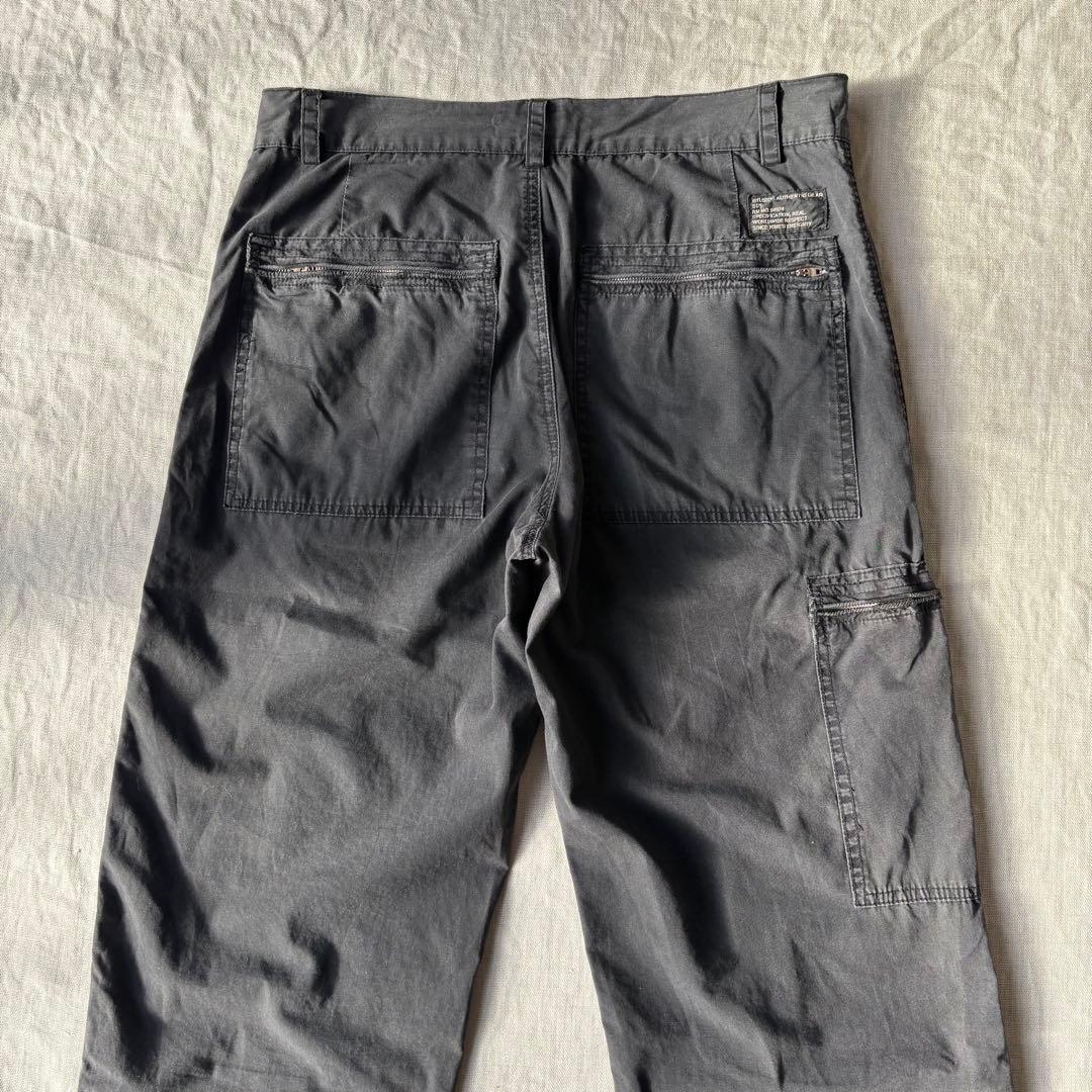 希少 OLD STUSSY y2k マルチジップ カーゴパンツ ブラック 32