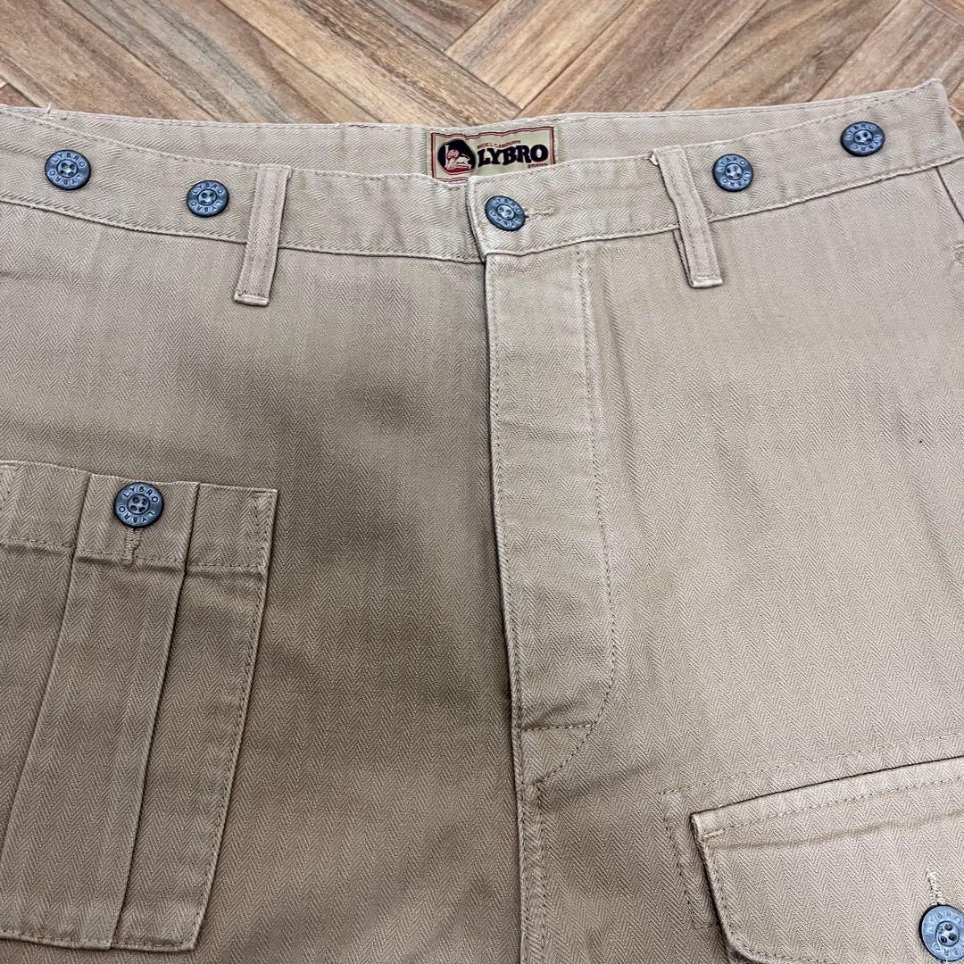 美品　ナイジェルケーボン　ライブロ　ブリティッシュアーミーパンツ　ヘリンボーン