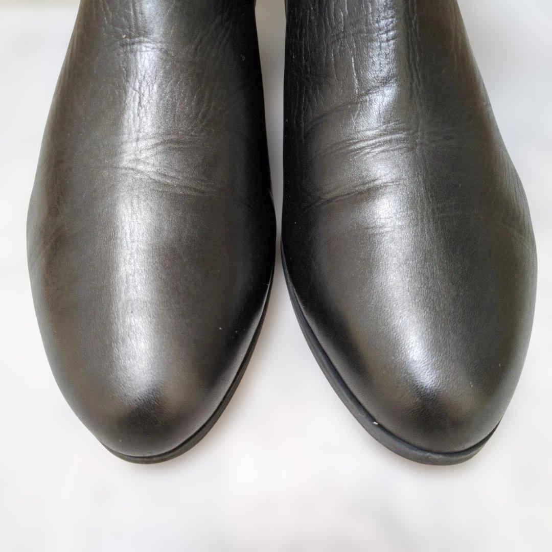 ​【極暖/本革】ランバンコレクション ショートブーツ 23.5 ボア 黒