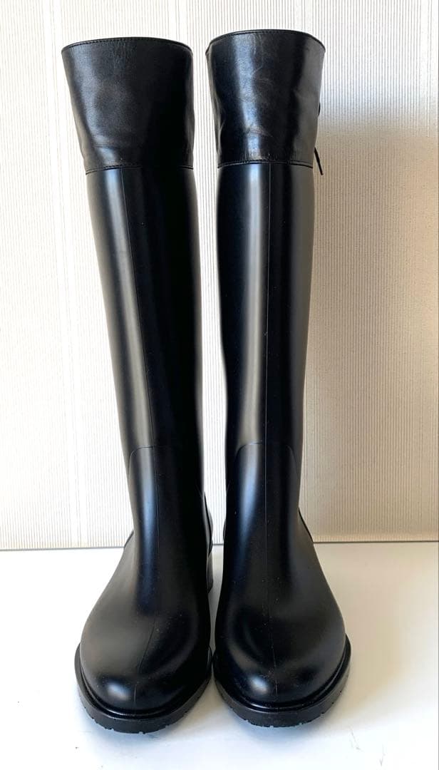 [美品]レインブーツ　FABIO RUSCONI [38] レザー　イタリア製