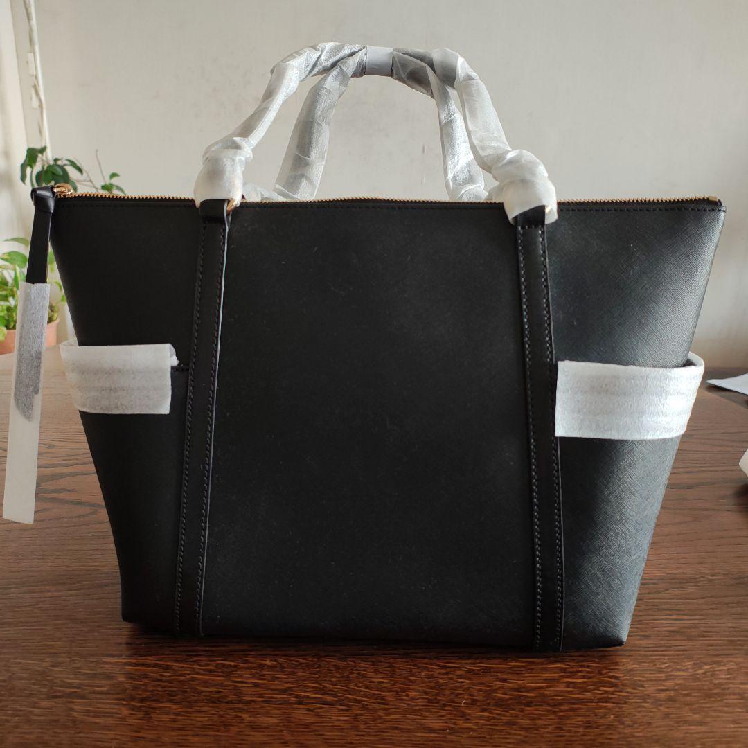 【新品・未使用】MICHAEL KORS ブラック 革トートバッグ