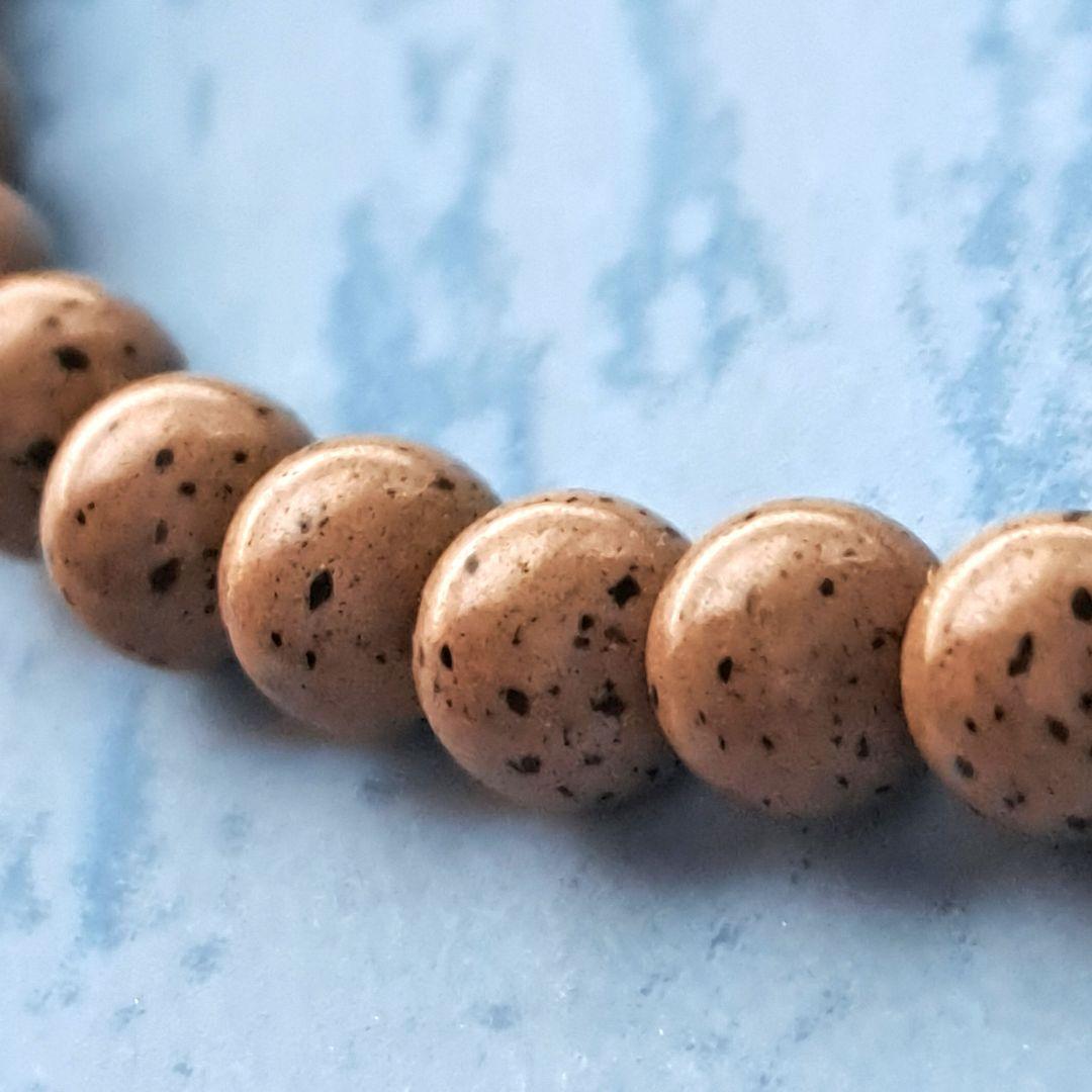 高純度 台湾産 北投石 ブレスレット 細め華奢タイプ 4.3㎜ 着ける温泉