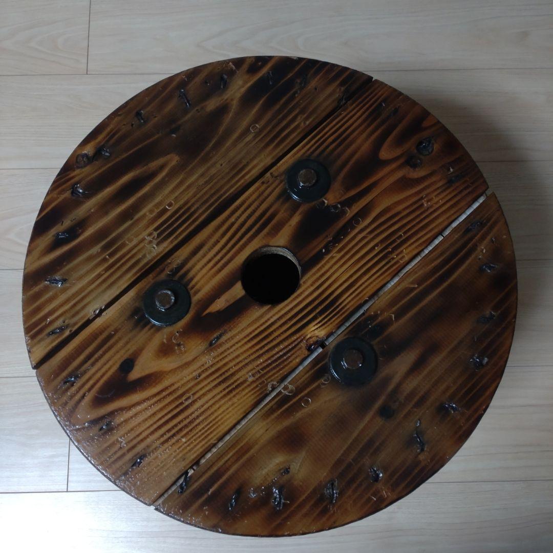ケーブルドラム　テーブル　小物置き