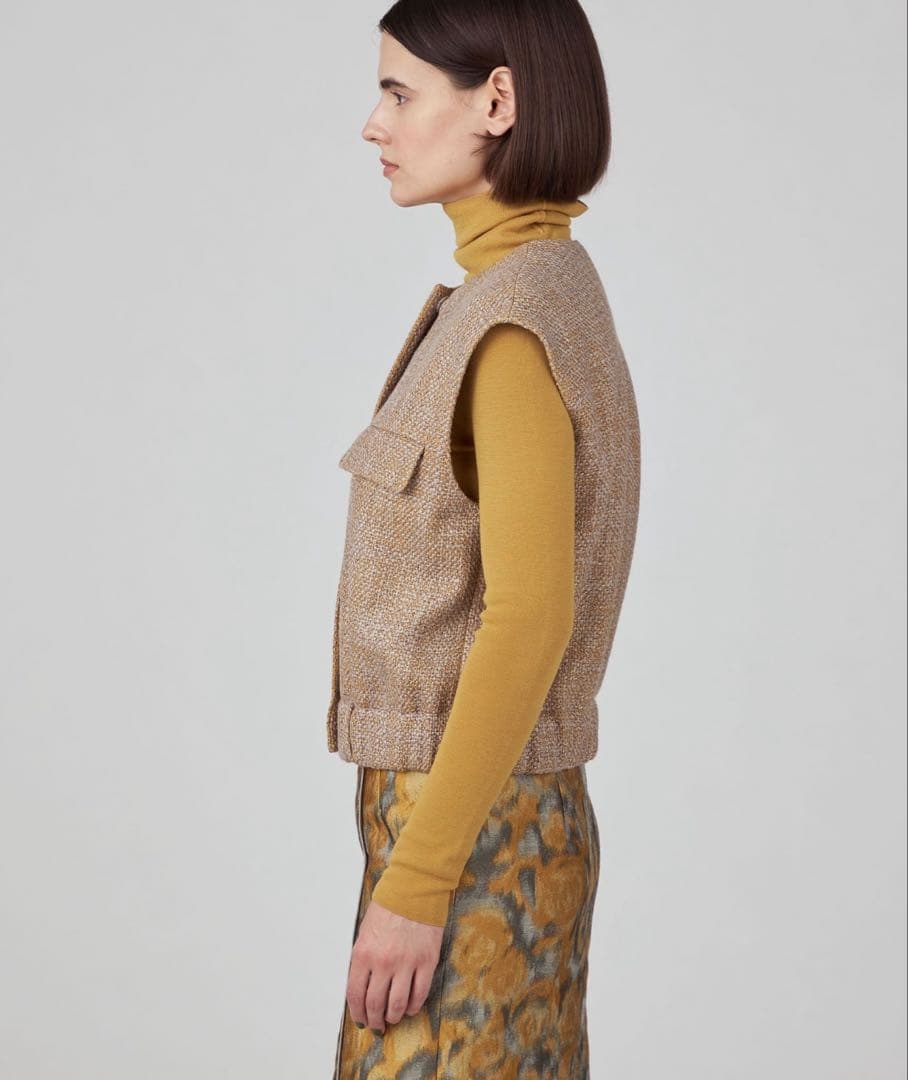 トゥモローランドコレクション　ロービングツイード ジレブルゾン