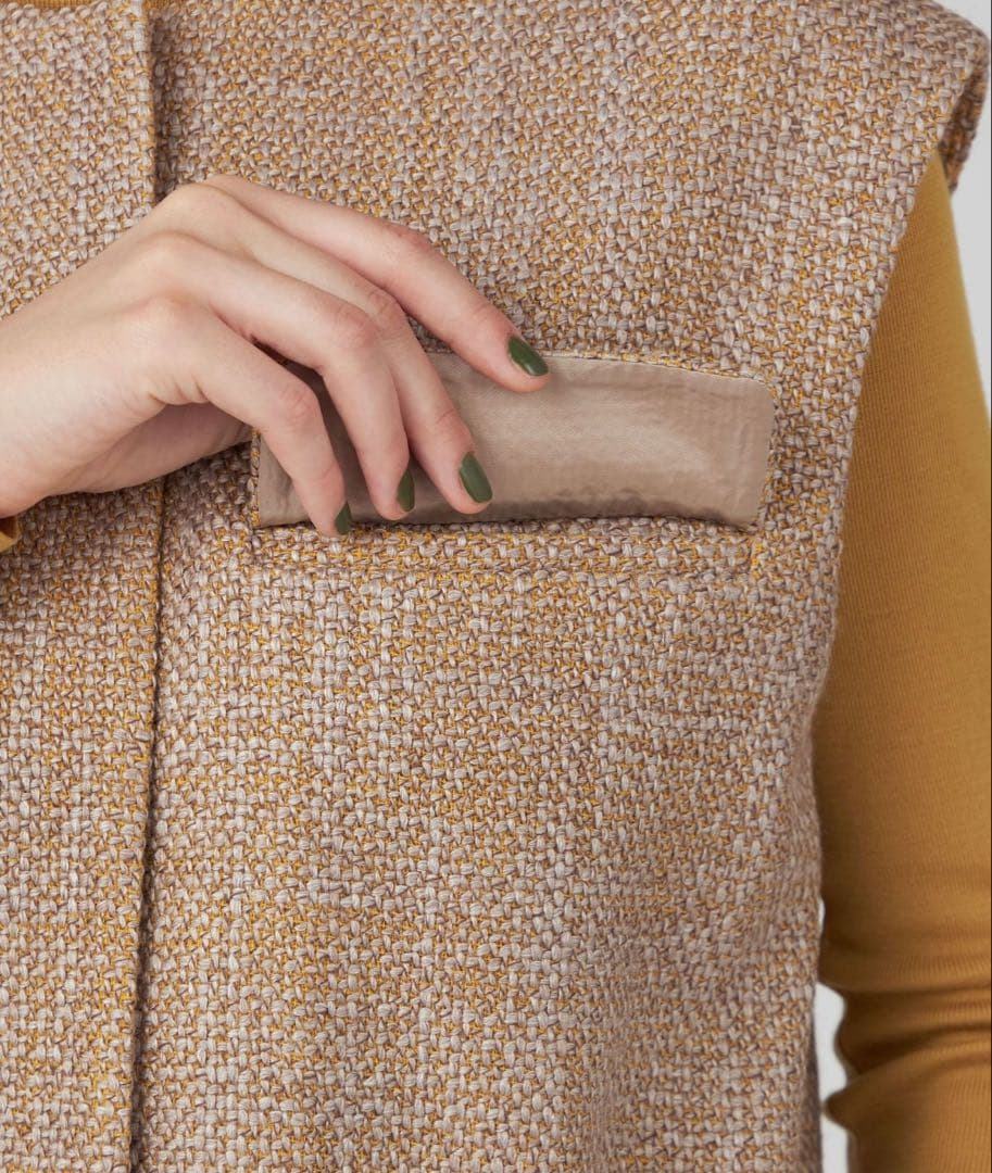 トゥモローランドコレクション　ロービングツイード ジレブルゾン