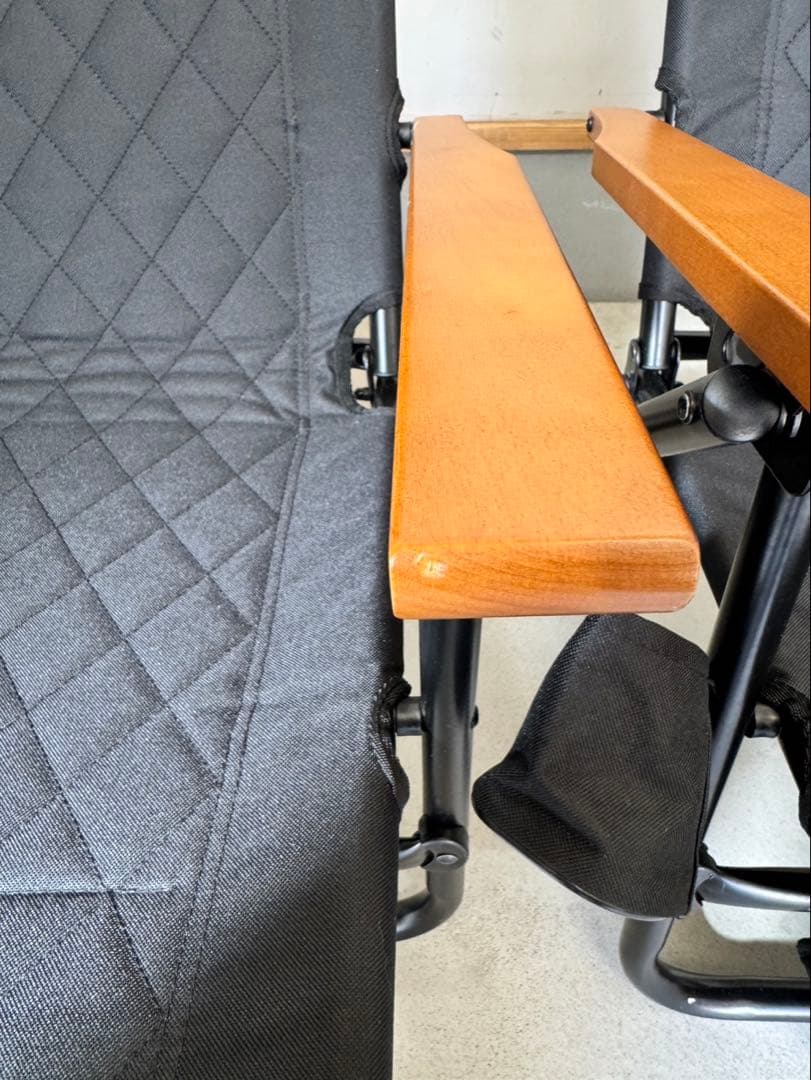 WAQリクライニングローチェア　ブラック2脚セット