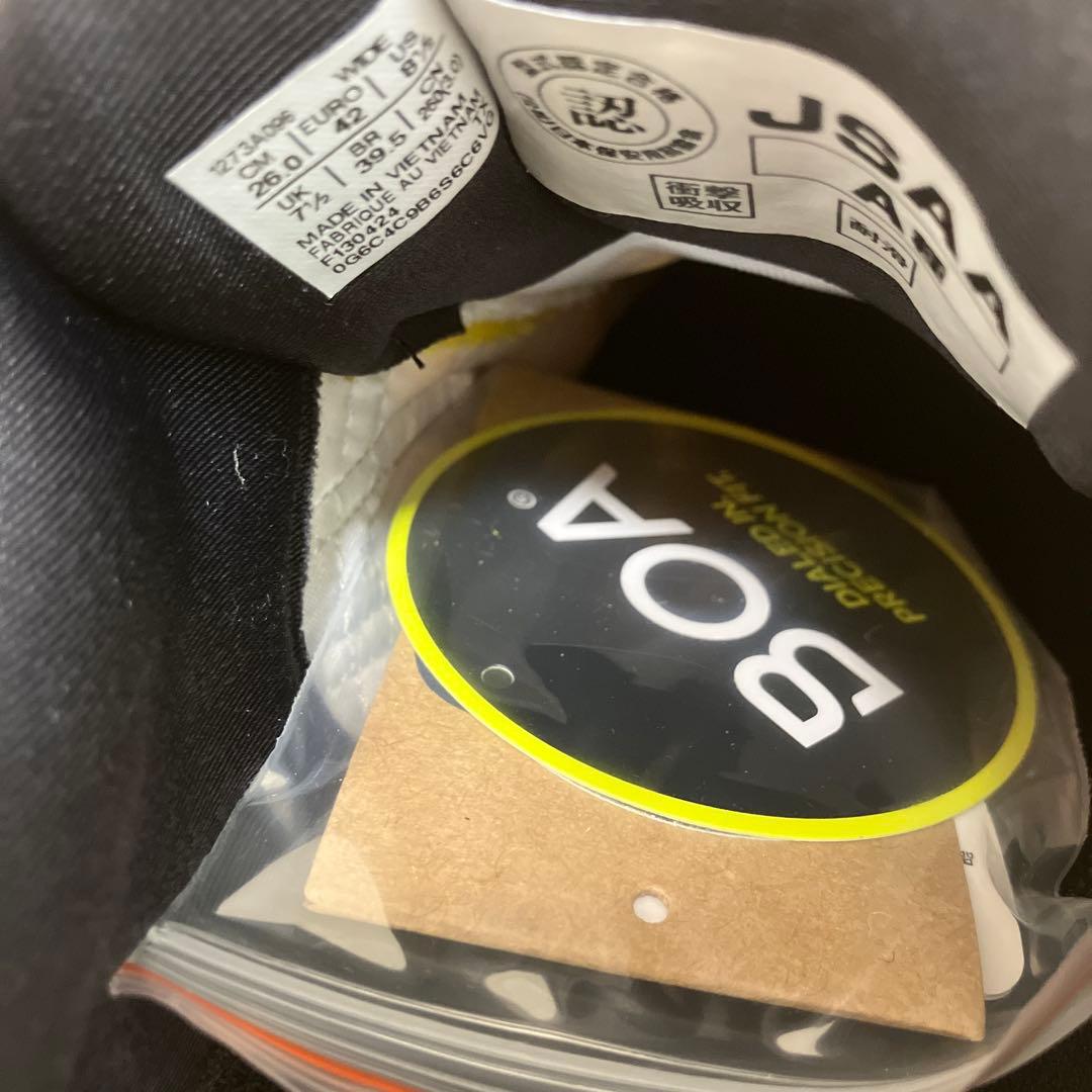 アシックス安全靴　限定色ハバネロ/ホワイト&イエロー/ブラック　オリジナル