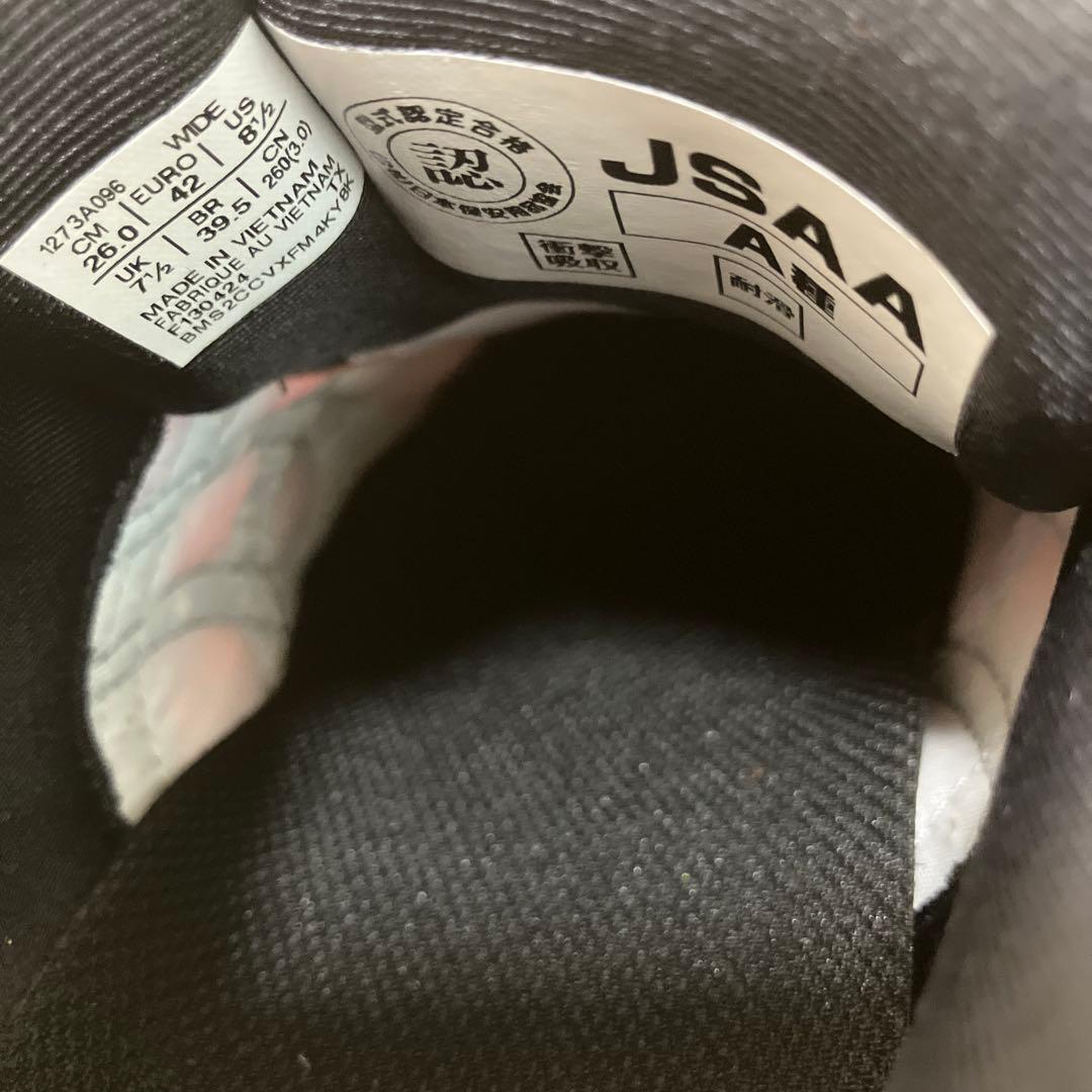 アシックス安全靴　限定色ハバネロ/ホワイト&イエロー/ブラック　オリジナル