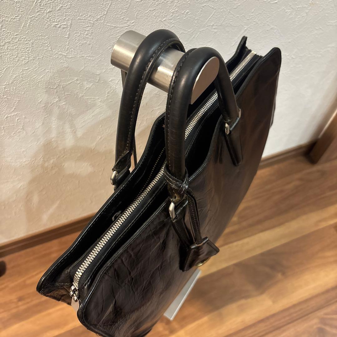 aniary アニアリ レザー 本革製 トートバッグ ビジネスバッグ シワ加工