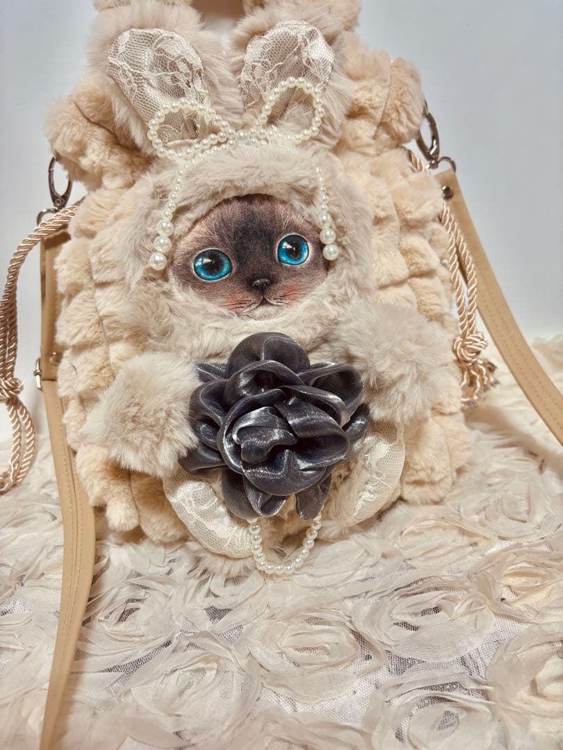 コヤンイサムチョン　フワフワ巾着バッグ ショルダーバッグ