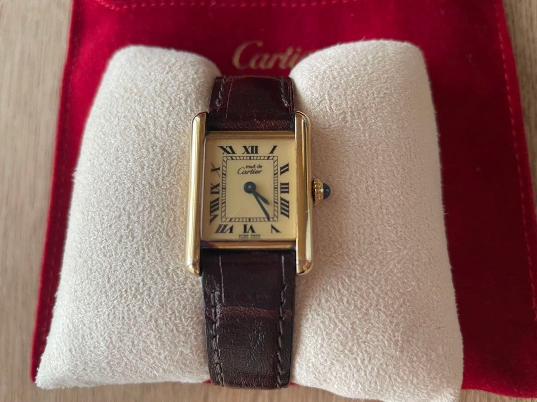 みず　Cartier マストタンク 国際永久保証付き　手巻き　SM