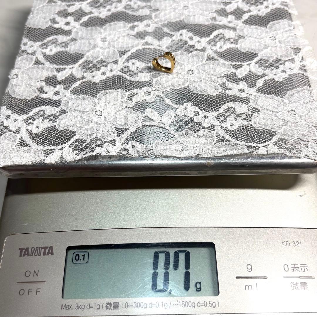 片耳のみ　K18 フープピアス　ハート18金 18k ゴールド製　中折れ式