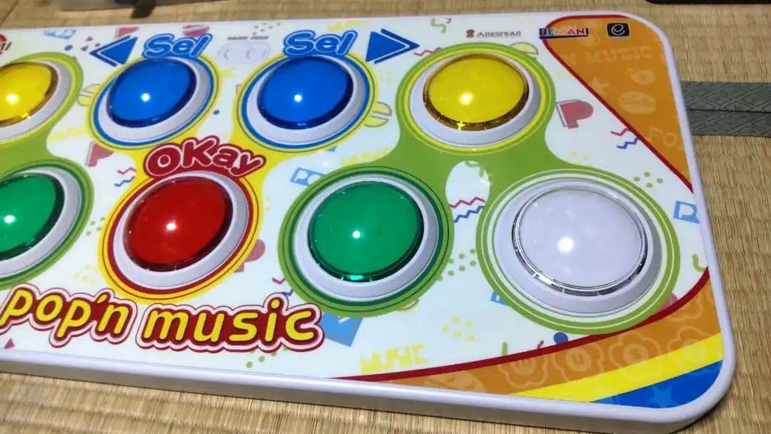 比較的美品 ポップンミュージック プレミアムコントローラー 汎用新品基盤