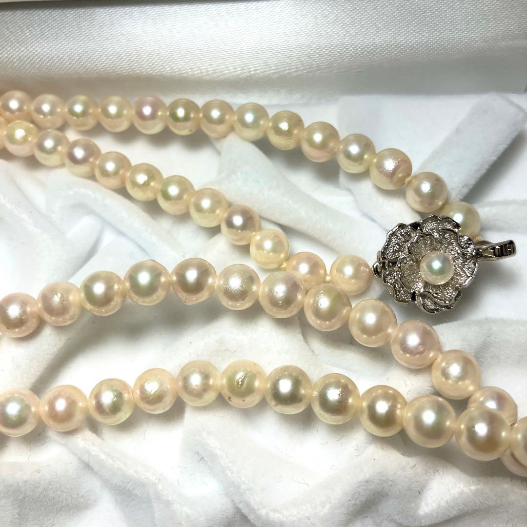 超ロング 121㎝✨ あこや真珠 パールネックレス 6-6.5㎜ ソーティング