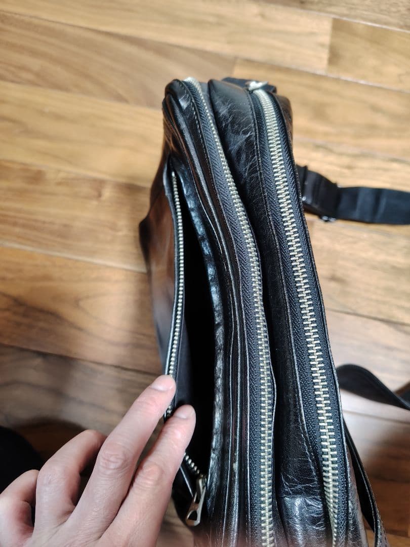 【希少】PORTER ショルダーバッグ ブラック レザー 廃盤