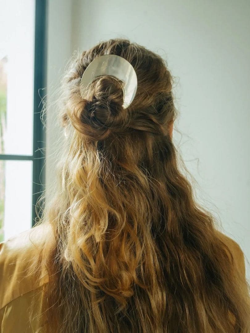 【新品未使用】シキア　Moon Plate Hair Fork ゴールド