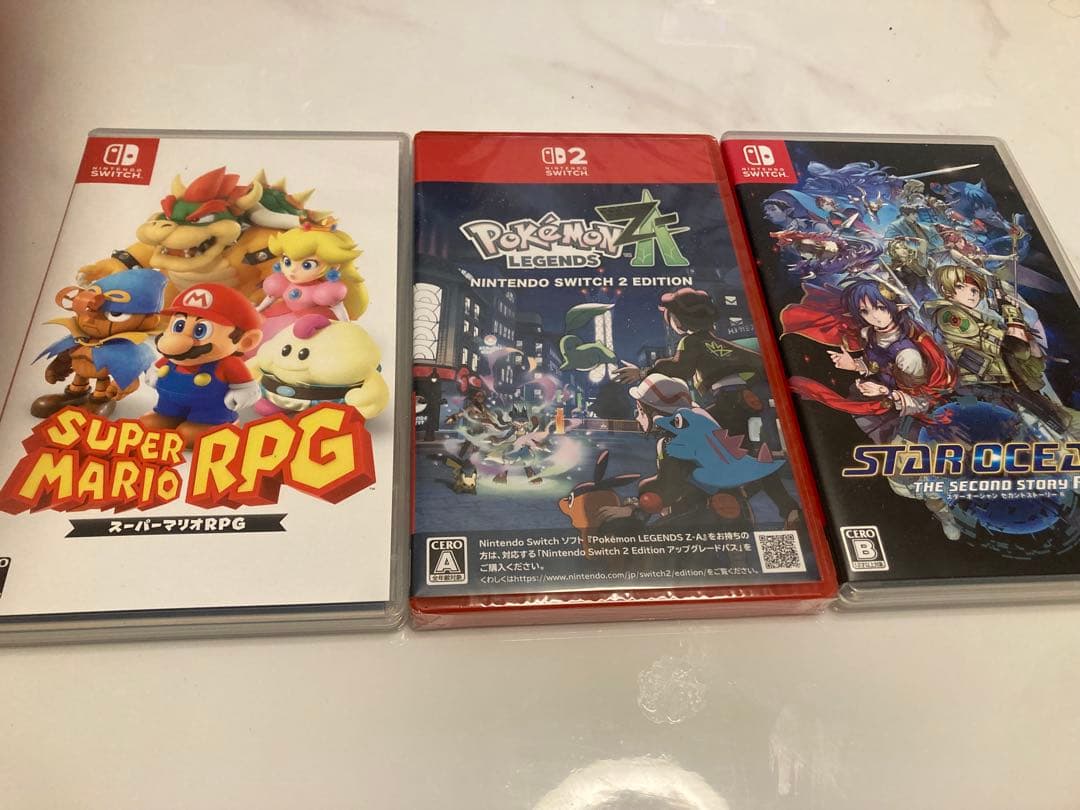 ゲームソフト ポケモンレジェンズZA スーパーマリオRPG スターオーシャン
